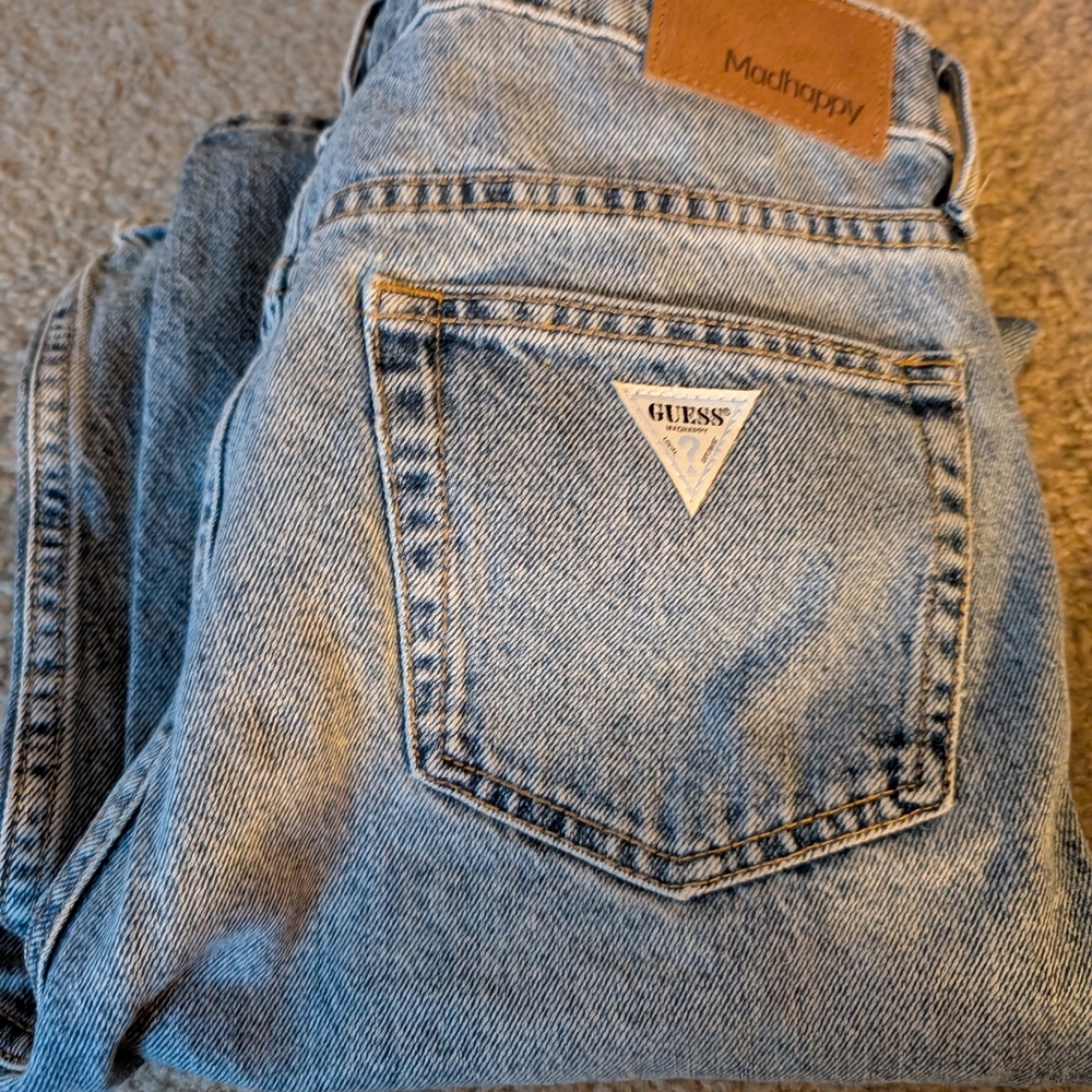 Guess Light Blue Straight Leg Jeans